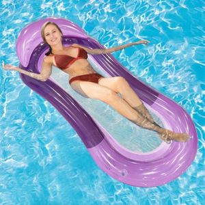 Inflatable PVC <b>Hammock</b> Float with Canopy - Portable Pool Lounge for Water Fun - Product Image 2