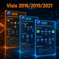 Clé d'activation COA Visio Pro 2021 2019 Win 11, serveur réseau anglais, stock mondial