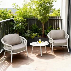 High Quality Wholesale Modern Aluminium Chair Set for Waterproof <b>Sunscreen</b> Courtyard Balcony Villa - Product Image 5