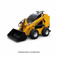 Mini Loader S480 untuk Pekerjaan Gudang dan Pertanian Kecil, Beban Terukur 350kg, Mesin EPA Euro5, Kemampuan Mendaki 25 Derajat, Bucket Lebar 1050mm
