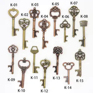 Promotional Gifts Wedding Favors Antique Metal Key Shape Bottle Opener