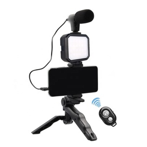 Anneau de lumières de vlog avec éclairage de caméra <span class=keywords><strong>Youtube</strong></span> à distance et Kit de Microphone - Product Image 1