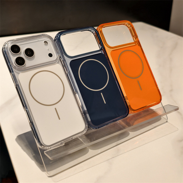 Clear Glossy Magnetic Case for iPhone 17 16 15 14 13 12 0riginal Color Customizable Custom Mobile case Customer Printing