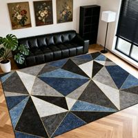 Polyester Crystal Velvet Carpet Living Room Rug Stain-Resistant Easy-to-Care-For Non-Slip Foot Mat New High-End Large-Area Rug