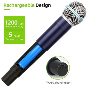 Microphone sans fil RAYHAYES RG-58 UHF, microphone portable rechargeable, adapté au chant karaoké - Product Image 4