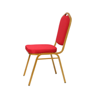 Chaise de banquet en métal empilable pas chère, chaise de salle à manger colorée avec coussins de siège, utilisée pour la salle à manger, le restaurant