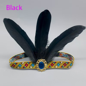Serre-tête à plumes style indien, coiffe ethnique à plumes, accessoires de performance pour tambour africain, vente en gros - Product Image 6