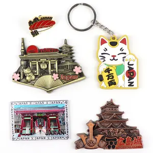Wholesale Custom Design Japanese Japan Tourist Souvenir Item 3d Metal Fridge Magnet