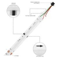Bande lumineuse LED WS2814 RGBW FCOB 784 LED SPI adressable IC Dream Color 10 mm haute flexibilité pour usage extérieur en matériau ABS DC24V