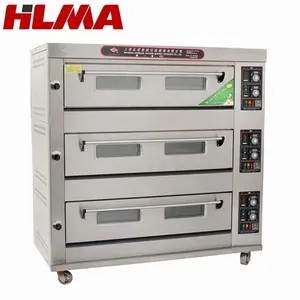 Commercial 3 deck gas baking oven bread snack machines restaurant kitchen equipment