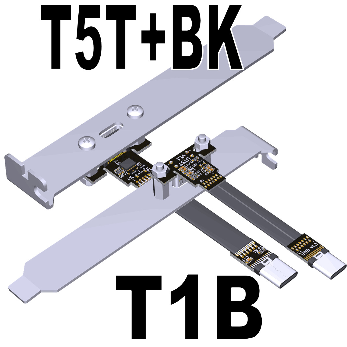 T1B-T5T+BK, negro