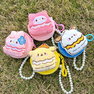 QYS <b>Cute</b> Plush Coin Purse Anime Style Mini Pouch Earphone Storage Bag Small Gift keychain Wholesale <b>Bear</b> Design - Product Image 5