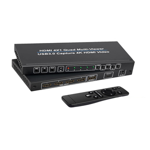 <span class=keywords><strong>HDMI</strong></span> multiviewer ChuyểN ĐổI <span class=keywords><strong>Hdmi</strong></span> 4x1quad đa người xem USB3.0 chụp 4K <span class=keywords><strong>HDMI</strong></span> Video hỗ trợ 4K 1080P 10 Chế độ xem - Product Image 1