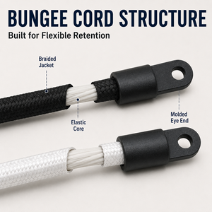 UHMWPE Bungee Cord Plastic Hook Clip for 4mm 5mm 6mm Bungee Cord Elastic Shock Cord End Clamp Rope Fastener - Product Image 3