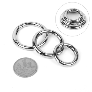 Boucles de sac à main en métal 13/<span class=keywords><strong>16</strong></span>/20/25/28/33mm ressort joint torique rond mousqueton mousqueton ressort porte-clés fermoir bijoux à bricoler soi-même sac accessoires - Product Image 6