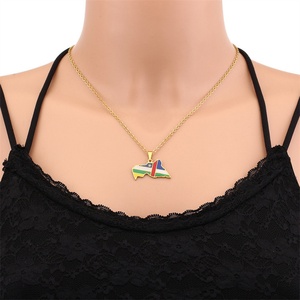 Nuevo Collar con Mapa de la República Centroafricana, Colgante Personalizado con Forma de Mapa de País, Collar de Acero Inoxidable con Mapa - Product Image 5