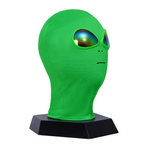 Máscara de Cosplay Manyusha Alien con Revestimiento de Látex Verde, Gafas Reflectantes, Disfraz de Ciencia Ficción, Halloween, Unisex, 12+ Años - Product Image 2