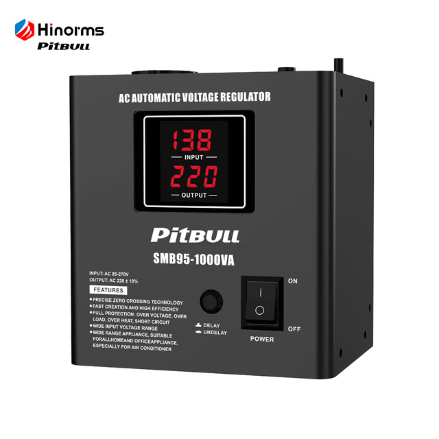 High Quality Wall Mounted Automatic Voltage Regulator Single Phase AC Stabilizer Wide Input Range LED Display Surge Protection