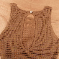 GX9702 vente en gros de cache-Bikini Style sans manches pour femmes, ajouré Crochet frange, robes tricotées à franges, robe de plage longue
