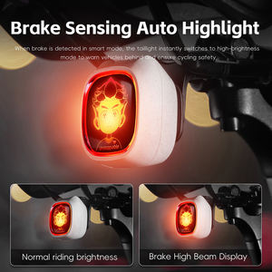 Feu arrière de vélo intelligent WEST BIKING avec freinage automatique, étanche, pour <span class=keywords><strong>VTT</strong></span> et vélo de route, accessoires de cyclisme - Product Image 2