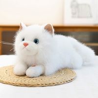 Peluche Chat de Simulation avec Rembourrage en Coton PP Ultra Doux, Chaton Mignon qui Peut Gueuler, 31-50cm, Cadeau ODM pour Filles