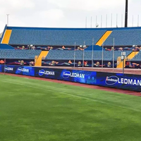 Panel Layar LED Perimeter Stadion Luar Ruangan, Papan Reklame Digital, Spanduk Iklan Video, Resolusi 8K, Tahan Air IP65