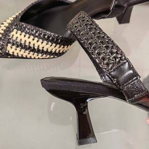 Sandalias de Plástico de 5CM, Diseño de Verano, con Tira Trasera, Tacón Bajo para Mujer - Product Image 4