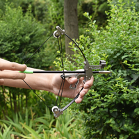 PIAO YU Arc à poulies miniature de tir en acier inoxydable de haute qualité, lance-pierre de chasse, sport de plein air abordable et luxueux