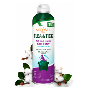 Spray anti-puces et tiques facile d'emploi pour chats, chiens, lapins, chevaux, parfum frais et doux, traitement naturel pour animaux de compagnie, tue les puces et tiques, sans danger pour la literie et les canapés - Product Image 1