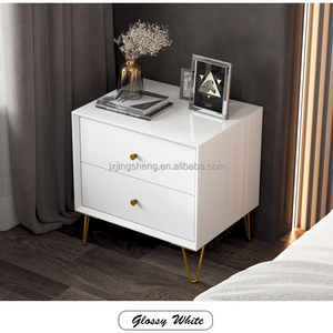 <span class=keywords><strong>Table</strong></span> <span class=keywords><strong>de</strong></span> nuit moderne peinte en blanc, <span class=keywords><strong>brillant</strong></span>, 1 pièce 2022L, meuble <span class=keywords><strong>de</strong></span> chambre à coucher, 2 tiroirs <span class=keywords><strong>de</strong></span> rangement, <span class=keywords><strong>Table</strong></span> <span class=keywords><strong>de</strong></span> <span class=keywords><strong>chevet</strong></span> - Product Image 4