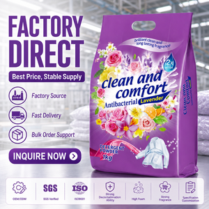 1kg de detergente ecológico con fragancia Floral, detergente en polvo para lavar ropa, jabón Guangdong Singapur, antibacterias, desechable, Guangdong - Product Image 3