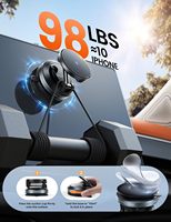 Pengisi Daya Nirkabel Dudukan Ponsel Mobil dengan Suction Cup Vakum, Daya Cengkeram Kuat 98LBS, Dudukan Dashboard/Kaca Depan, Pengisian Cepat 15W, Universal