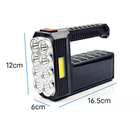 Lampe de poche solaire rechargeable pour l'extérieur Lampe de recherche portable de patrouille à longue portée LED haute puissance ultra lumineuse