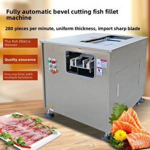 Cortadora de Pescado Totalmente Automática para <span class=keywords><strong>Sardinas</strong></span>, Tilapia y Salmón, Corte Oblicuo de Carne en Rodajas Pequeñas, Máquina Procesadora de Filetes de Pescado Mini - Product Image 4