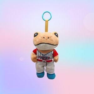 Porte-clés en peluche El Sapo Concho avec logo personnalisé, vêtements rayés, t-shirt étoile, pantalon, grenouille en peluche, poupée, accessoire de jeu, cadeau - Product Image 4