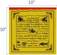 Bandanas — drapeaux de prière tibétains, 100% polyester, 90x150cm, 1 pièce