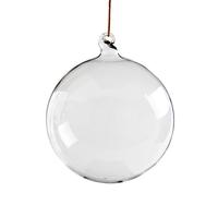 Boules d'anneau en verre transparentes personnalisées Tentures d'arbre de Noël Ornement Globe Boule de verre pour décorations de fête