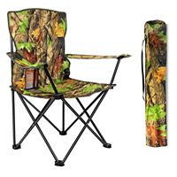 Chaise pliante de camping et de pêche avec porte-gobelet, siège portable en tissu Oxford pour loisirs et tabouret de camping