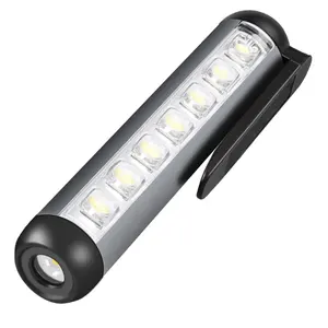 Asafee 3050 זול מגנטי עט קליפ לשאת על 300 Lumens LED פנס מובנה סוללה 7 מנורת חרוזים צד אור כיס לפיד