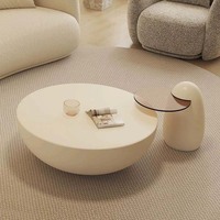 Table basse de café minimaliste blanche, table basse de salon, art décoratif, ensemble de tables basses