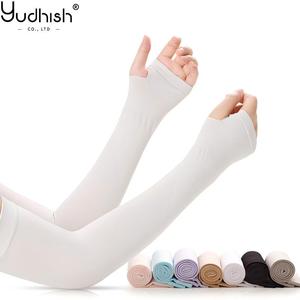 Nuevos Guantes Largos con Protección UV, Protector de Manos, Mangas para Brazos, Seda de Hielo, Protector Solar, Mangas de Medio Dedo para Deportes al Aire Libre para <span class=keywords><strong>Mujer</strong></span>, R1279 - Product Image 1