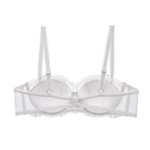 Fabricant OEM de sous-vêtements Ensemble de soutien-gorge push-up avec anneau en acier souple brodé français Sous-vêtements sexy en dentelle pour <span class=keywords><strong>gros</strong></span> seins - Product Image 2