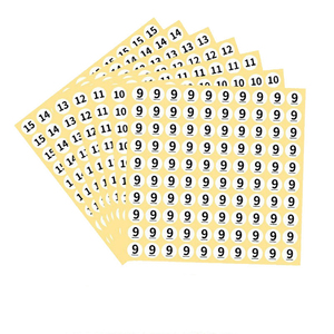 10mm Vòng Nền trắng Số đen dán cho các dấu hiệu Hộp Thư số sản phẩm tự dính nhãn - Product Image 3