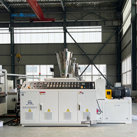 Mesin Ekstruder Profil PVC/WPC Otomatis Sino-Holyson dengan Sekrup Kembar Berputar Berlawanan, Sekrup Kerucut, Daya 37kw, Dilengkapi Bearing, Bersertifikasi CE