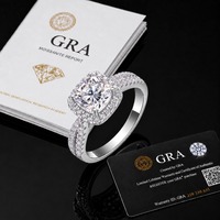 Prix d'usine 13052 Ensemble de bagues de mariage et de fiançailles à double doigt avec gros diamant et moissanite pour couples