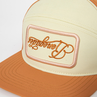 Casquette Snapback de haute qualité à 7 panneaux, à visière plate, bicolore, avec découpe laser et broderie 3D