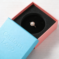 Boîte à bijoux haut de gamme en papier artisanal avec dorure à chaud et gaufrage, pour emballage cadeau de boucles d'oreilles, colliers et bracelets de mariée