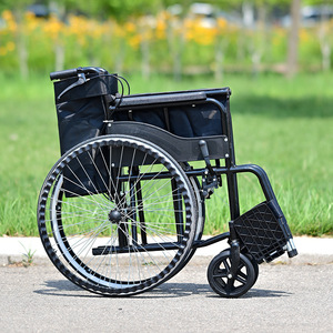 Fauteuil roulant manuel avec roues de 24 pouces, pliable, pour personnes âgées et handicapées - Product Image 2
