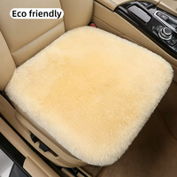 Échantillon de support pour vente en gros, coussin de voiture en pure laine, coussin en peau de mouton véritable, housse de siège en peluche chaude pour l'hiver