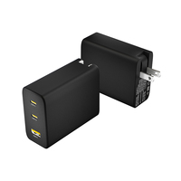 Cargador Rápido GaN de Alta Potencia 140W con Enchufe PD3.1, 3 Puertos (2 USB-C, 1 USB-A), QC3.0/PPS/SCP, Ecológico, para Laptop, Auriculares y Reloj Inteligente